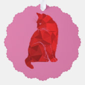 Schöne Katze Ornament Karte (Rückseite)