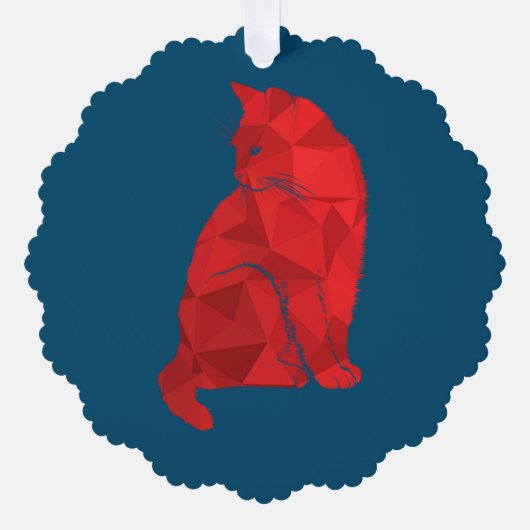 Schöne Katze Ornament Karte (Vorderseite)