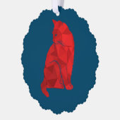 Schöne Katze Ornament Karte (Links)