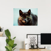 Schöne Katze Poster (Heimbüro)