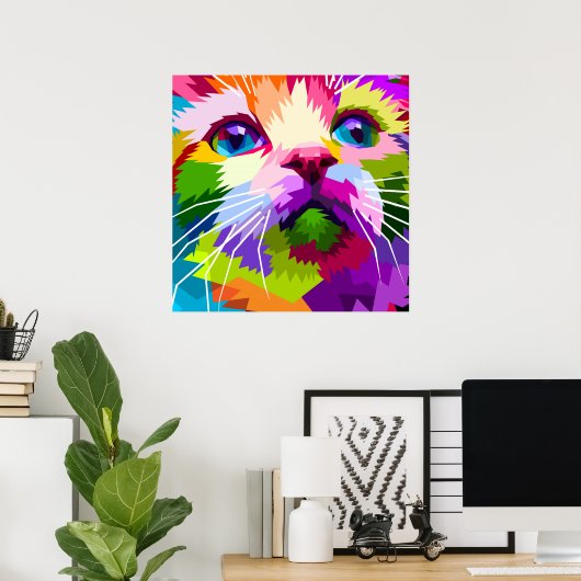 Schöne Katze Poster (Heimbüro)