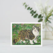 schöne Katze Postkarte (Stehend Vorderseite)