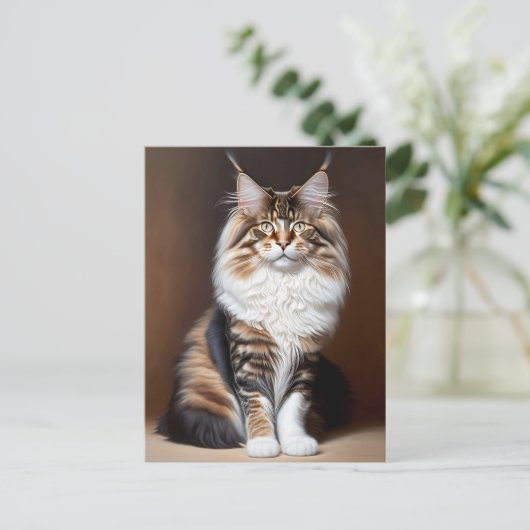 schöne Katze Postkarte (Stehend Vorderseite)