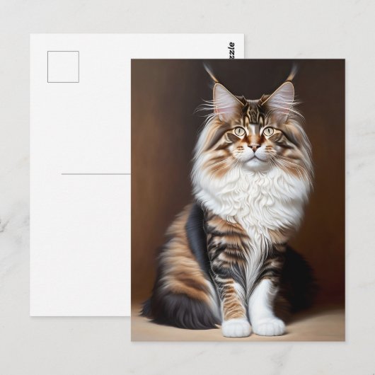 schöne Katze Postkarte (Vorne/Hinten)