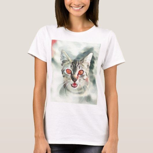 Schöne Katze T-Shirt (Vorderseite)