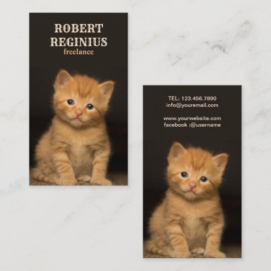 Schöne Katze Visitenkarte (Vorne/Hinten)