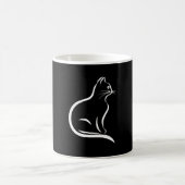 Schöne Katze zeichnend für Tierfreunde. Kaffeetasse (Mittel)
