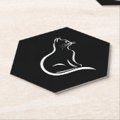 Schöne Katze zeichnend für Tierfreunde. Untersetzer (angewinkelt)