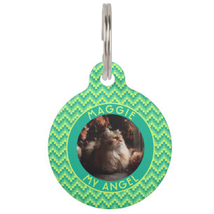 Schöne Katzen-Geschenk-Herringbone Haustiermarke