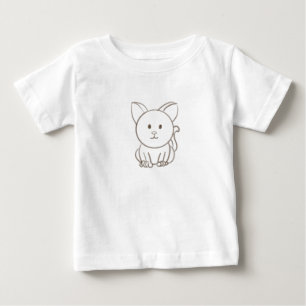 Schöne Katzenkizze Baby T-shirt