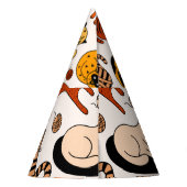 Schöne Katzenmuster Partyhütchen (Rückseite)