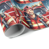 Schöne kaukasische Feuerwehrweihe Geschenkpapier (Rolleneckpunkt)