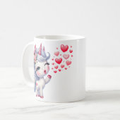 Schöne Kawaii-Einhorn-Kunst Kaffeetasse (Vorderseite Links)