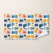 Schöne Kawaii Katzen, spielen mit weißem Spielzeug Badhandtuch Set (Handtuch)