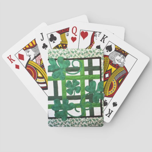 Schöne keltische Kleeblatt-Spielkarten Spielkarten (Rückseite)