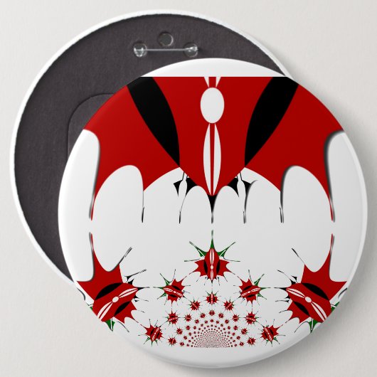 Schöne kenianische Flagge. Button (Vorne & Hinten)