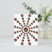 Schöne kenianische Flagge: Ein radikales Design Postkarte (Stehend Vorderseite)