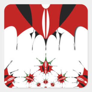 Schöne Kenya Schild Flaggen Vector Art Design Prin Quadratischer Aufkleber