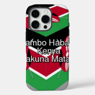 🇰 🇪 Schöne Kenyan Flag Cube Grube Grube iPhone 16 Pro Hülle