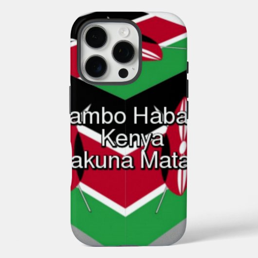 🇰 🇪 Schöne Kenyan Flag Cube Grube Grube Case-Mate iPhone Hülle (Rückseite)