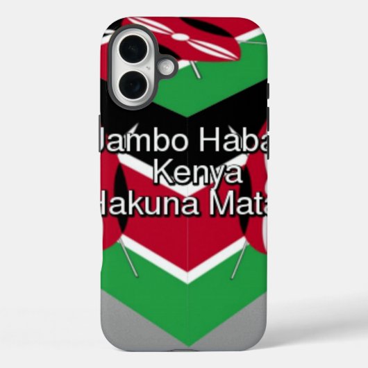 🇰 🇪 Schöne Kenyan Flag Cube Grube Grube Case-Mate iPhone Hülle (Rückseite)