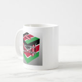 Schöne Kenyan Flag Cube mit Gruß Ar Kaffeetasse (Vorderseite Links)