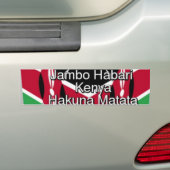 Schöne Kenyan Flag Cube mit Gruß Autoaufkleber (Auf Auto)