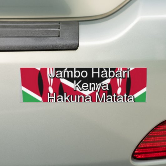 Schöne Kenyan Flag Cube mit Gruß Autoaufkleber (Auf Auto)