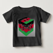 Schöne Kenyan Flag Cube mit Gruß Baby T-shirt (Vorderseite)