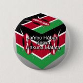 Schöne Kenyan Flag Cube mit Gruß Button (Vorderseite)