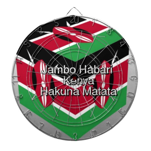 Schöne Kenyan Flag Cube mit Gruß Dartscheibe (vorne)