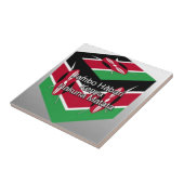 Schöne Kenyan Flag Cube mit Gruß Fliese (Seite)