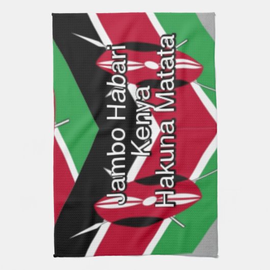 Schöne Kenyan Flag Cube mit Gruß Handtuch (Vertikal)