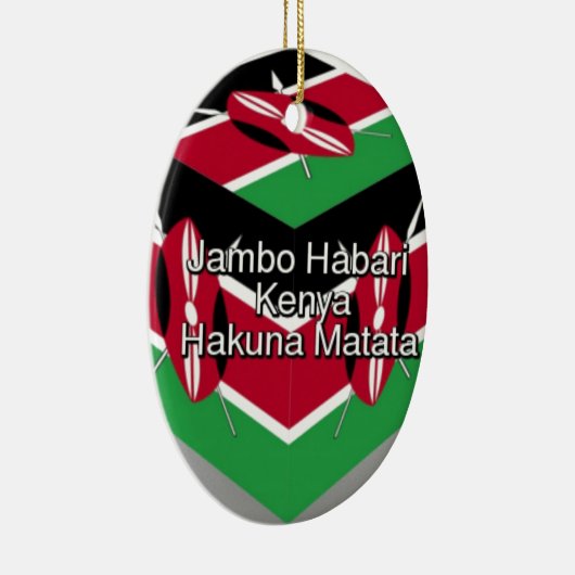 Schöne Kenyan Flag Cube mit Gruß Keramikornament (Rechts)