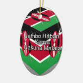 Schöne Kenyan Flag Cube mit Gruß Keramikornament (Links)