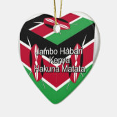 Schöne Kenyan Flag Cube mit Gruß Keramikornament (Links)