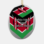 Schöne Kenyan Flag Cube mit Gruß Keramikornament (Rechts)
