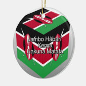 Schöne Kenyan Flag Cube mit Gruß Keramikornament (Links)