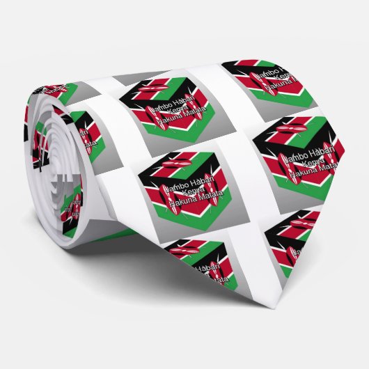 Schöne Kenyan Flag Cube mit Gruß Krawatte (Gerollt)