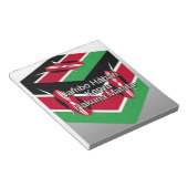 Schöne Kenyan Flag Cube mit Gruß Notizblock (angewinkelt)