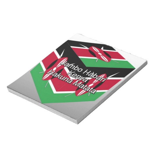 Schöne Kenyan Flag Cube mit Gruß Notizblock (Rotiert)