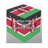 Schöne Kenyan Flag Cube mit Gruß Notizblock (Vorderseite)
