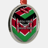 Schöne Kenyan Flag Cube mit Gruß Ornament Aus Metall (Rechts)
