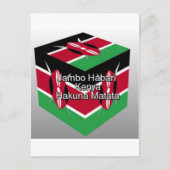 Schöne Kenyan Flag Cube mit Gruß Postkarte (Vorderseite)