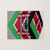 Schöne Kenyan Flag Cube mit Gruß Puzzle (Horizontal)