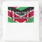Schöne Kenyan Flag Cube mit Gruß Rechteckiger Aufkleber (Tasche)