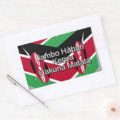 Schöne Kenyan Flag Cube mit Gruß Rechteckiger Aufkleber (Umschlag)