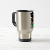 Schöne Kenyan Flag Cube mit Gruß Reisebecher (Vorderseite Links)