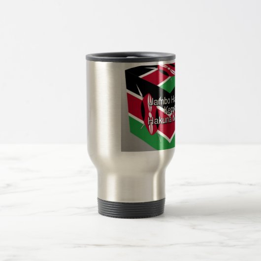 Schöne Kenyan Flag Cube mit Gruß Reisebecher (Mittel)