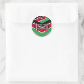 Schöne Kenyan Flag Cube mit Gruß Runder Aufkleber (Tasche)
